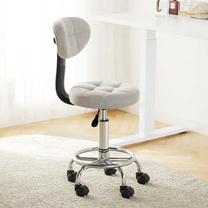Contemporary Leather Metal Swivel Adjustable Bar Stool