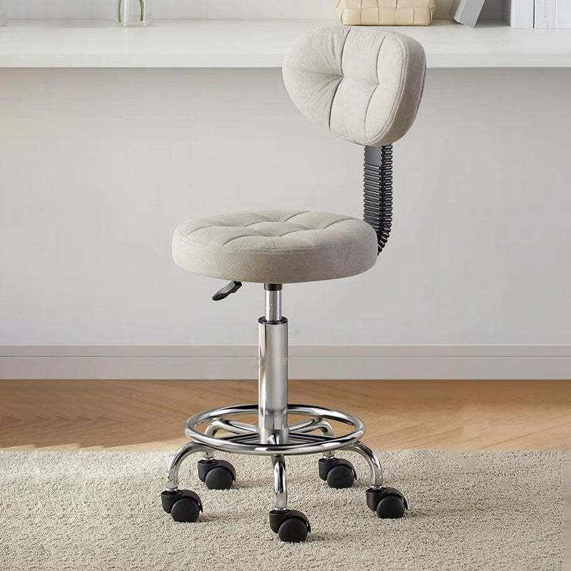 Contemporary Leather Metal Swivel Adjustable Bar Stool