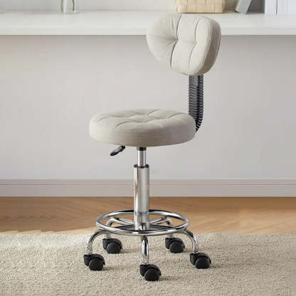 Contemporary Leather Metal Swivel Adjustable Bar Stool