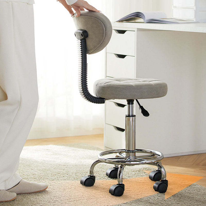 Contemporary Leather Metal Swivel Adjustable Bar Stool