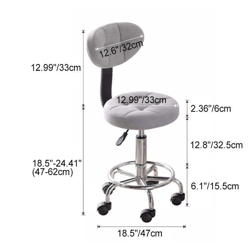 Contemporary Leather Metal Swivel Adjustable Bar Stool — Brown Leather