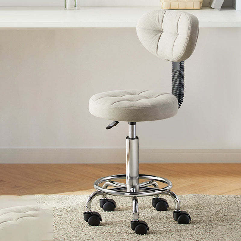 Contemporary Leather Metal Swivel Adjustable Bar Stool