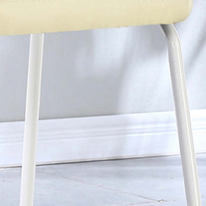 Scandinavian Leather Steel Stackable Vanity Stool — Blue