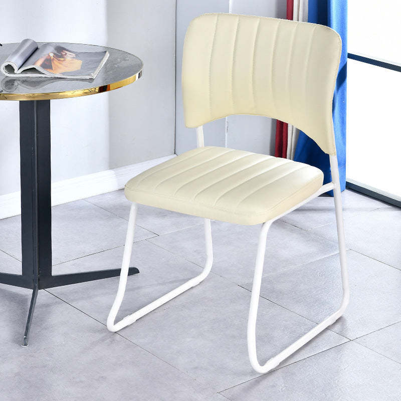 Lighom nordic vanity stackable leather steel vanity stools