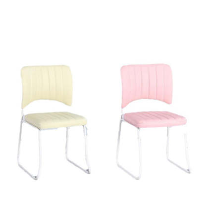 Scandinavian Leather Steel Stackable Vanity Stool