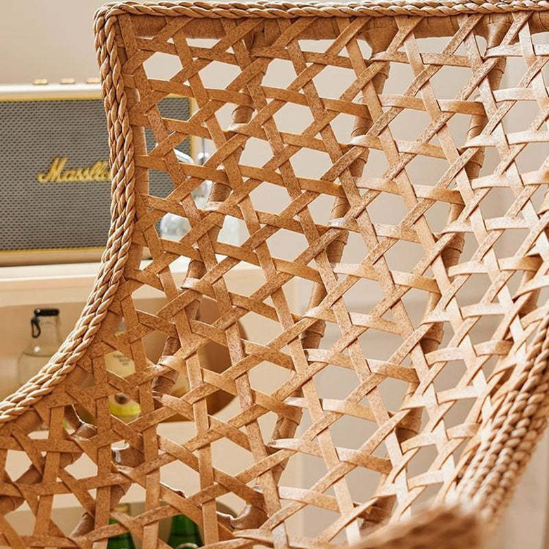 Boho Wicker Fabric Rocking Chair
