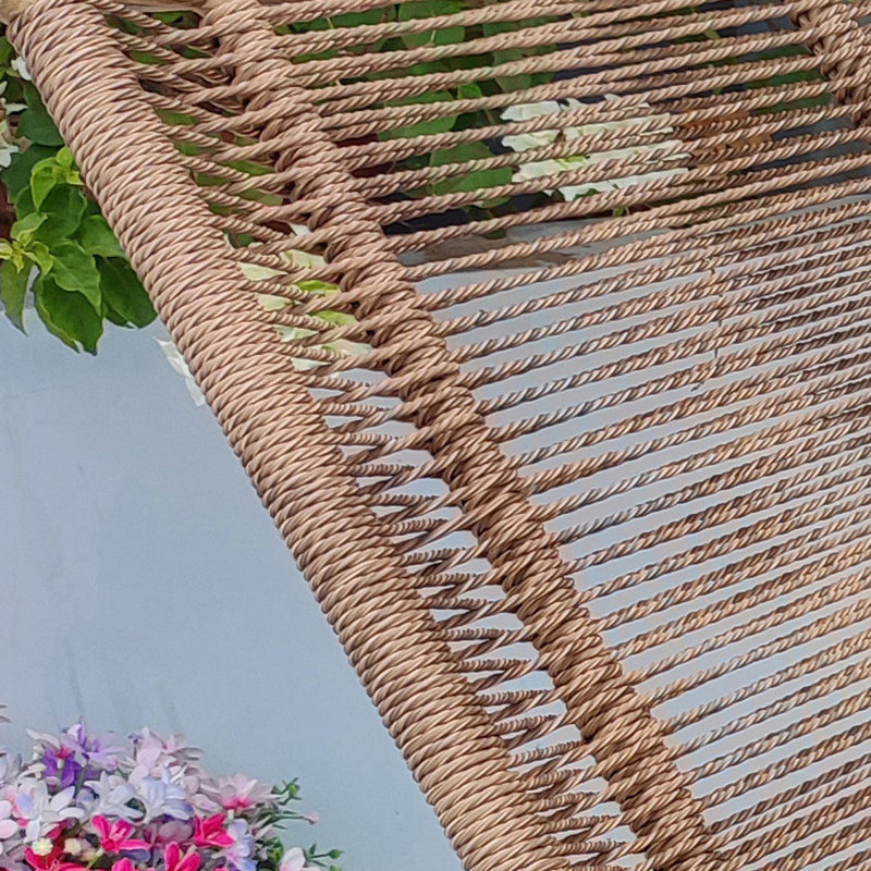 Boho Arc Braided Rope Wood Rocking Chair