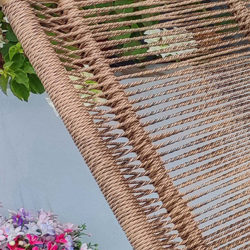 Boho Arc Braided Rope Wood Rocking Chair