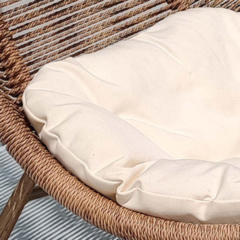 Boho Arc Braided Rope Wood Rocking Chair