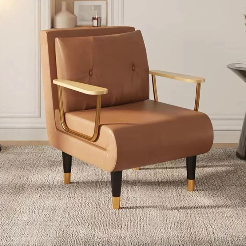 Contemporary Tech Fabric Accent Chair Sofa — Beige