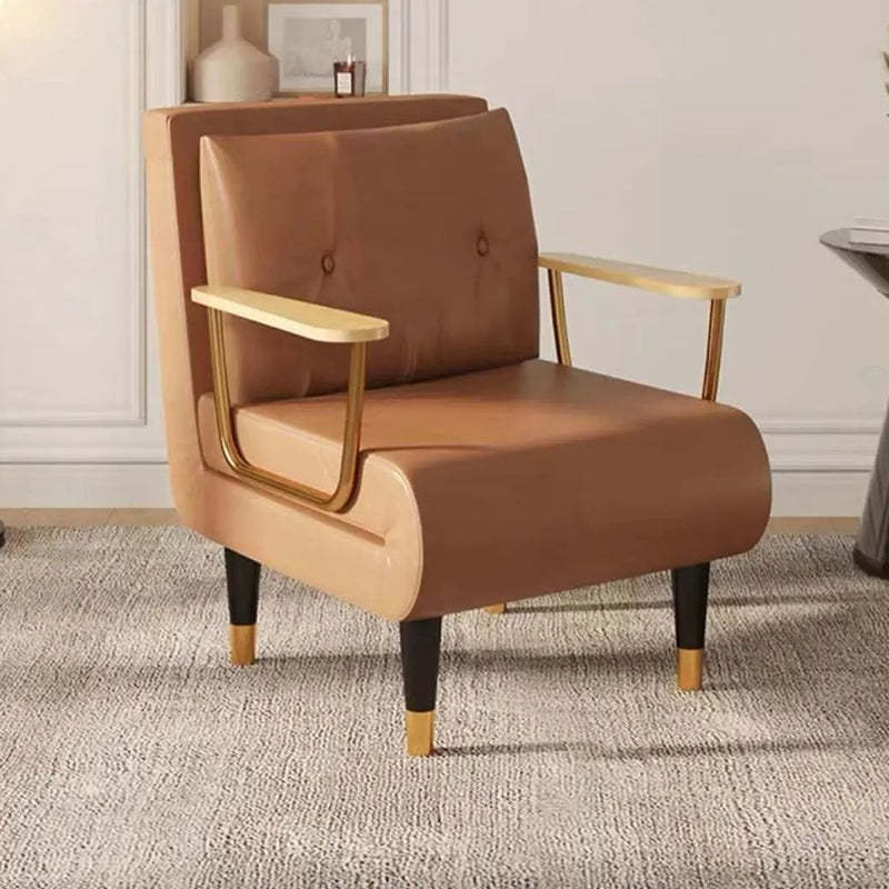 Contemporary Tech Fabric Accent Chair Sofa — Beige