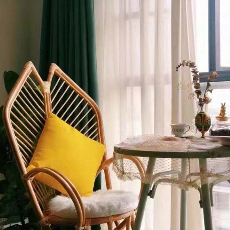 Contemporary Boho Rattan Patio Lounge Chair