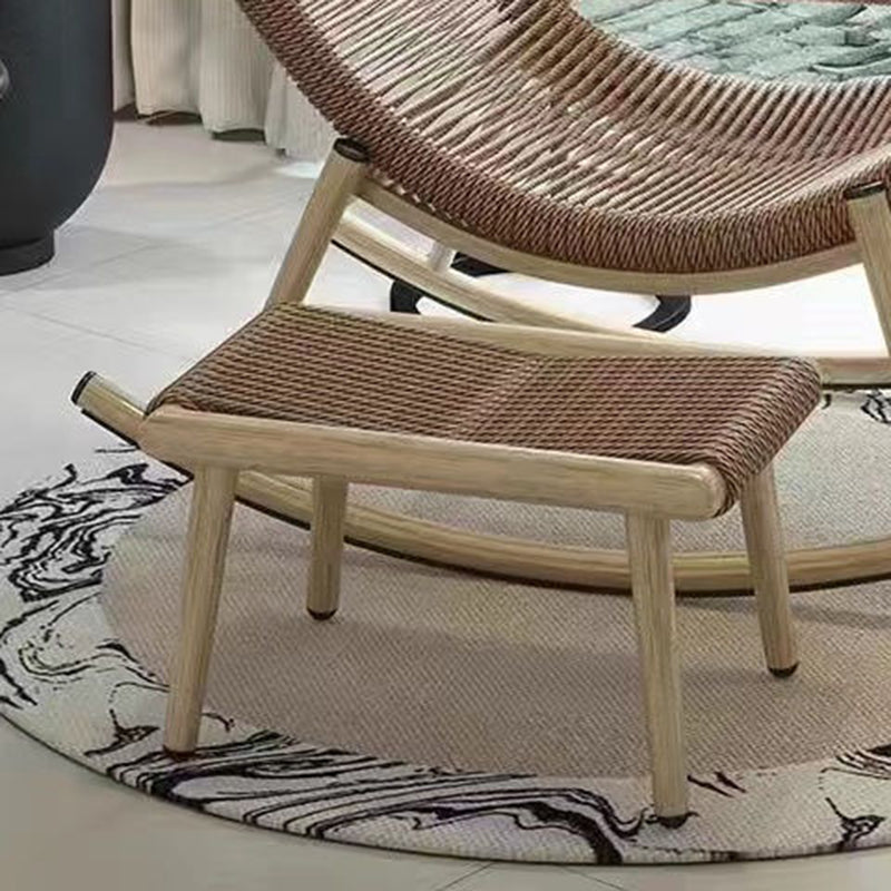 Contemporary Boho Rattan Patio Rocking Chair