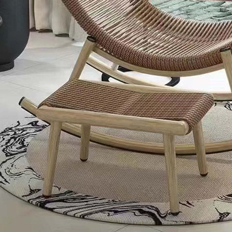 Contemporary Boho Rattan Patio Rocking Chair