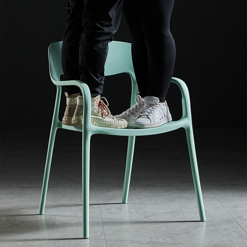 Nordic Plastic Stackable Dining Chair — Red
