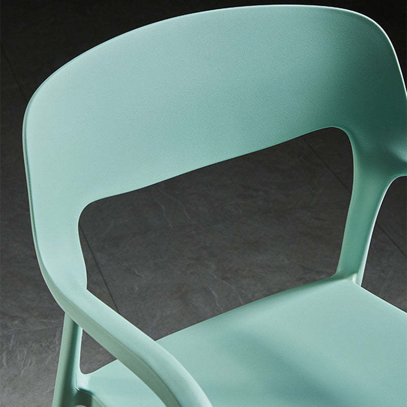 Nordic Plastic Stackable Dining Chair — Light Blue