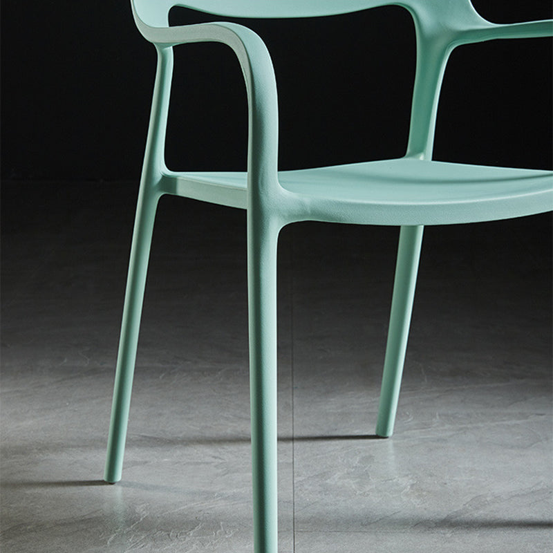 Nordic Plastic Stackable Dining Chair — Pink
