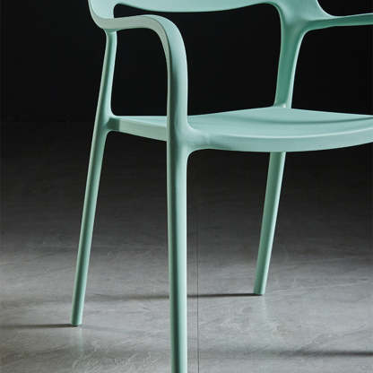 Nordic Plastic Stackable Dining Chair — Pink