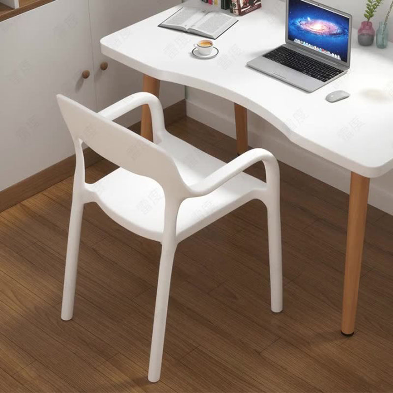 Nordic Plastic Stackable Dining Chair — White