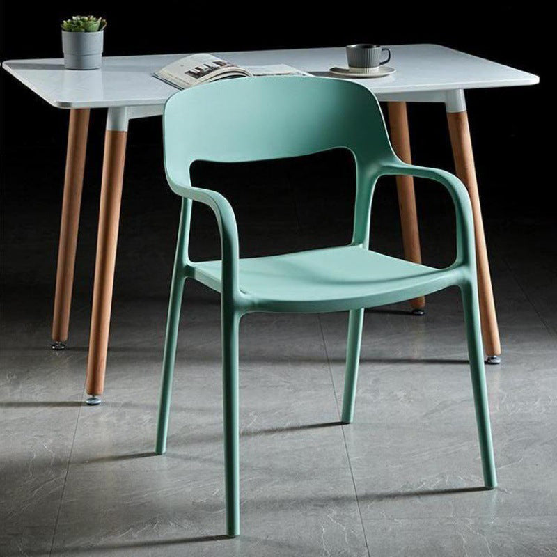 Nordic Plastic Stackable Dining Chair — Yellow