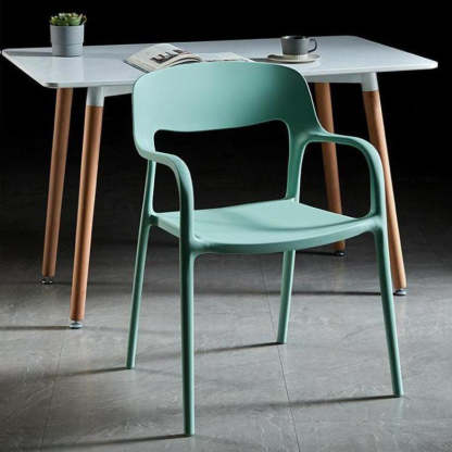 Nordic Plastic Stackable Dining Chair — Yellow