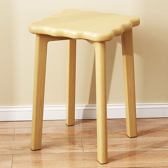 Biscuit Wood Stackable Low Stool