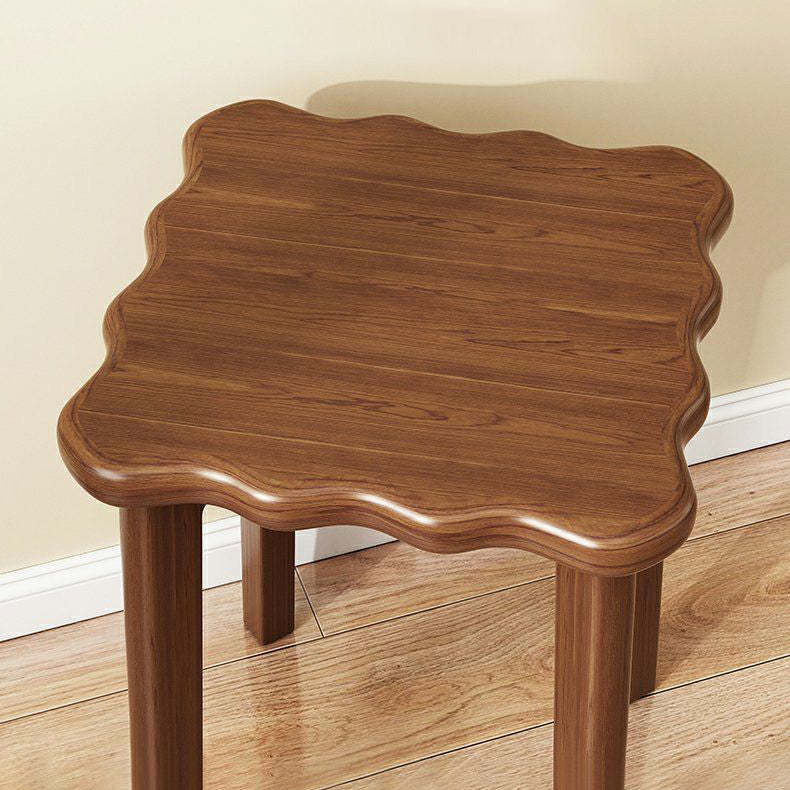 Biscuit Wood Stackable Low Stool