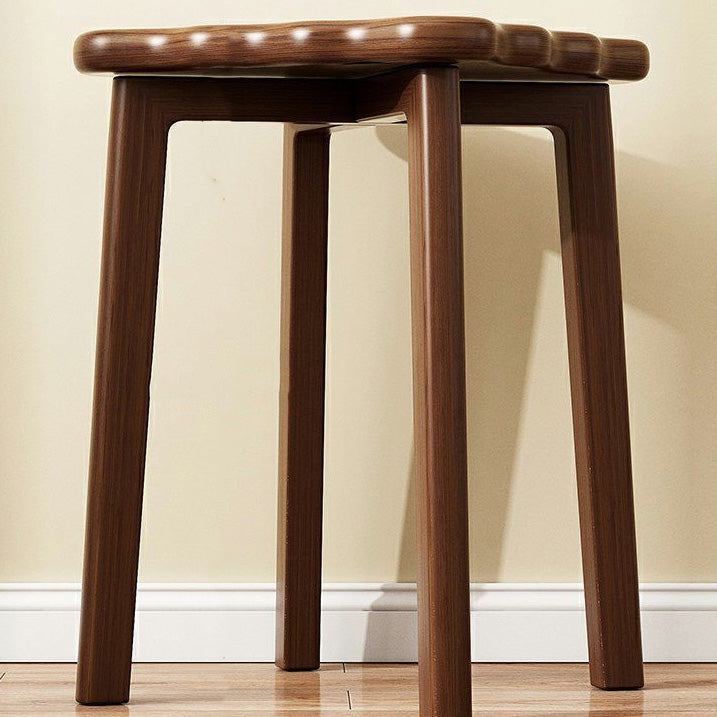 Biscuit Wood Stackable Low Stool