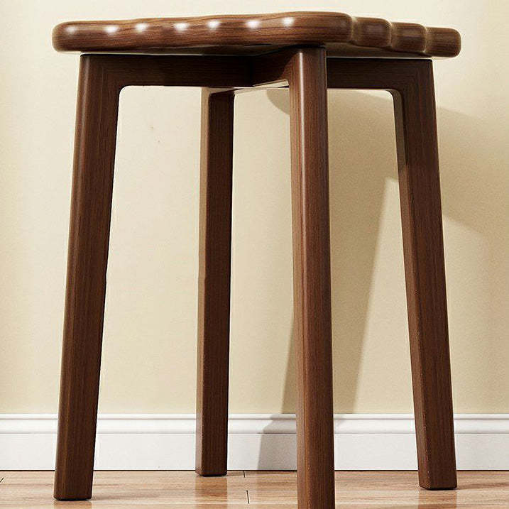Biscuit Wood Stackable Low Stool