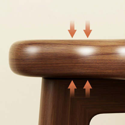 Biscuit Wood Stackable Low Stool