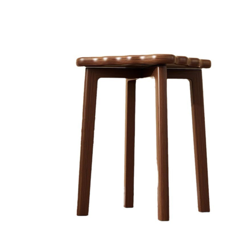 Biscuit Wood Stackable Low Stool