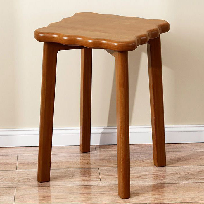Biscuit Wood Stackable Low Stool