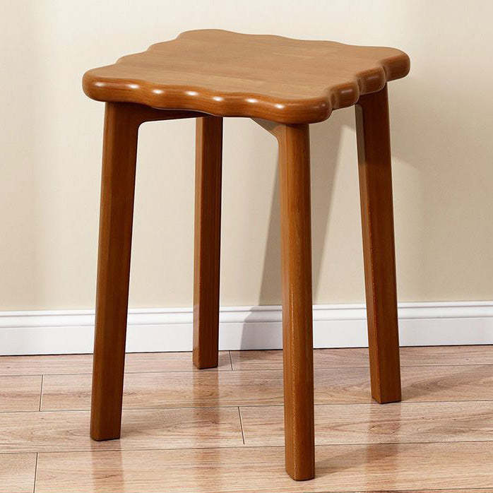Biscuit Wood Stackable Low Stool