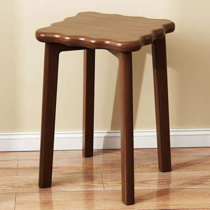 Biscuit Wood Stackable Low Stool