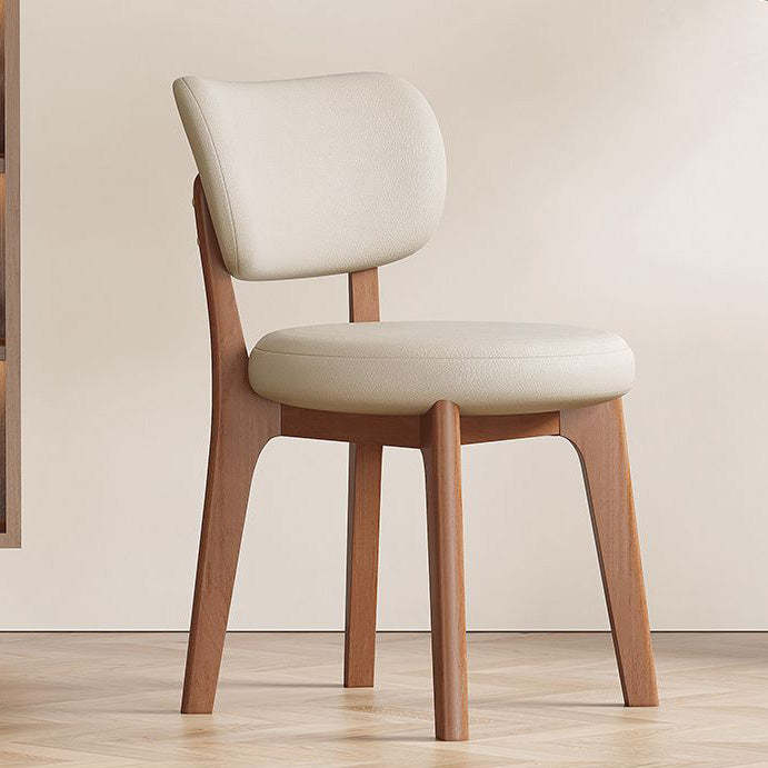 Nordic Leather Wood Frame Dining Chair
