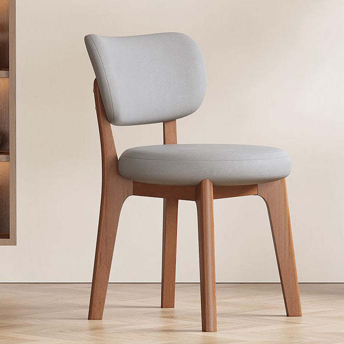 Nordic Leather Wood Frame Dining Chair