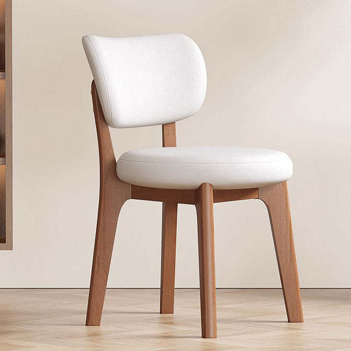 Nordic Leather Wood Frame Dining Chair