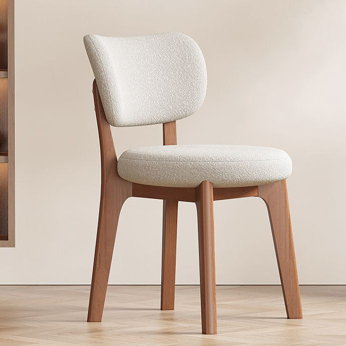 Nordic Leather Wood Frame Dining Chair — Gray