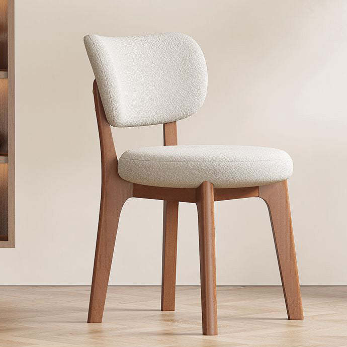 Nordic Leather Wood Frame Dining Chair — Gray