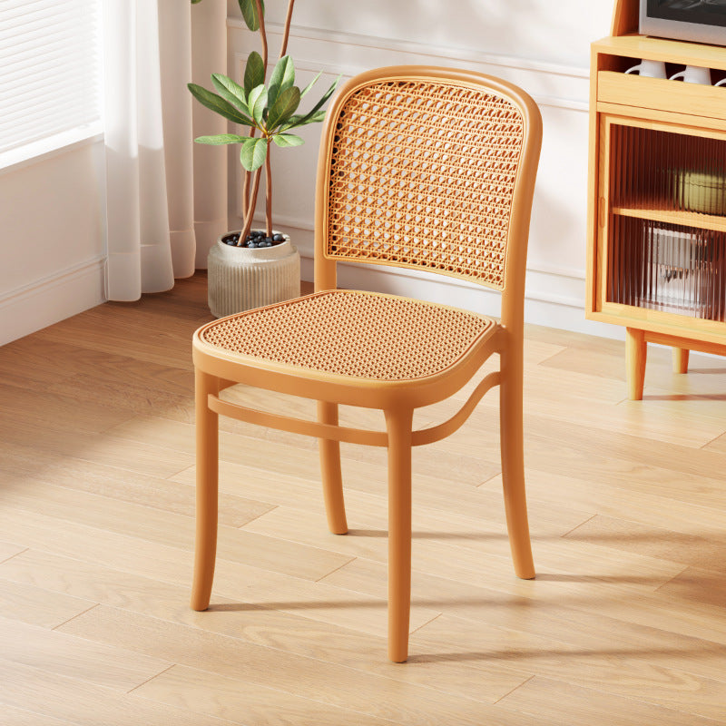 Nordic Rattan Stackable Dining Chair — White