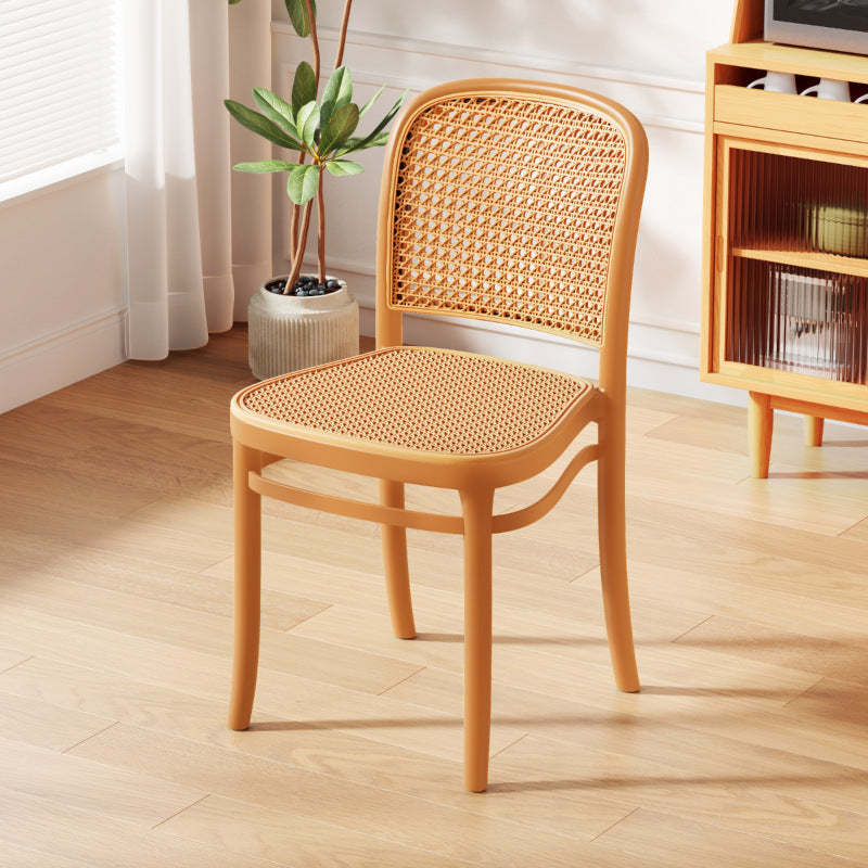 Nordic Rattan Stackable Dining Chair — White