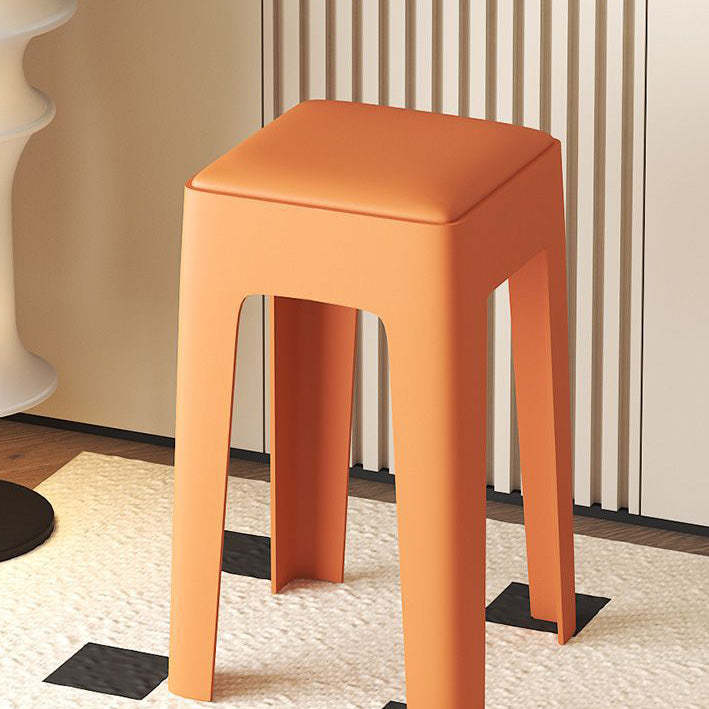 Nordic Plastic Stackable Backless Vanity Stool