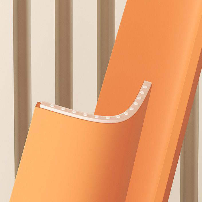 Nordic Plastic Stackable Backless Vanity Stool — Khaki