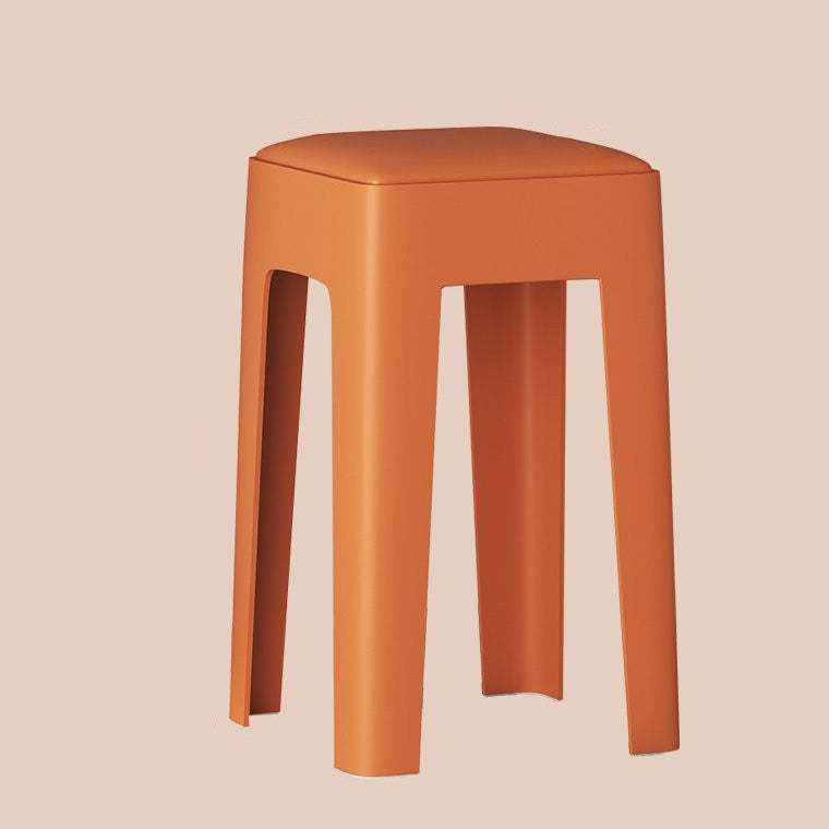 Nordic Plastic Stackable Backless Vanity Stool