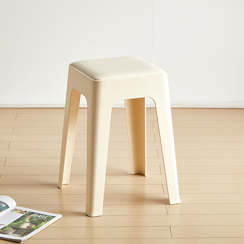 Nordic Plastic Stackable Backless Vanity Stool