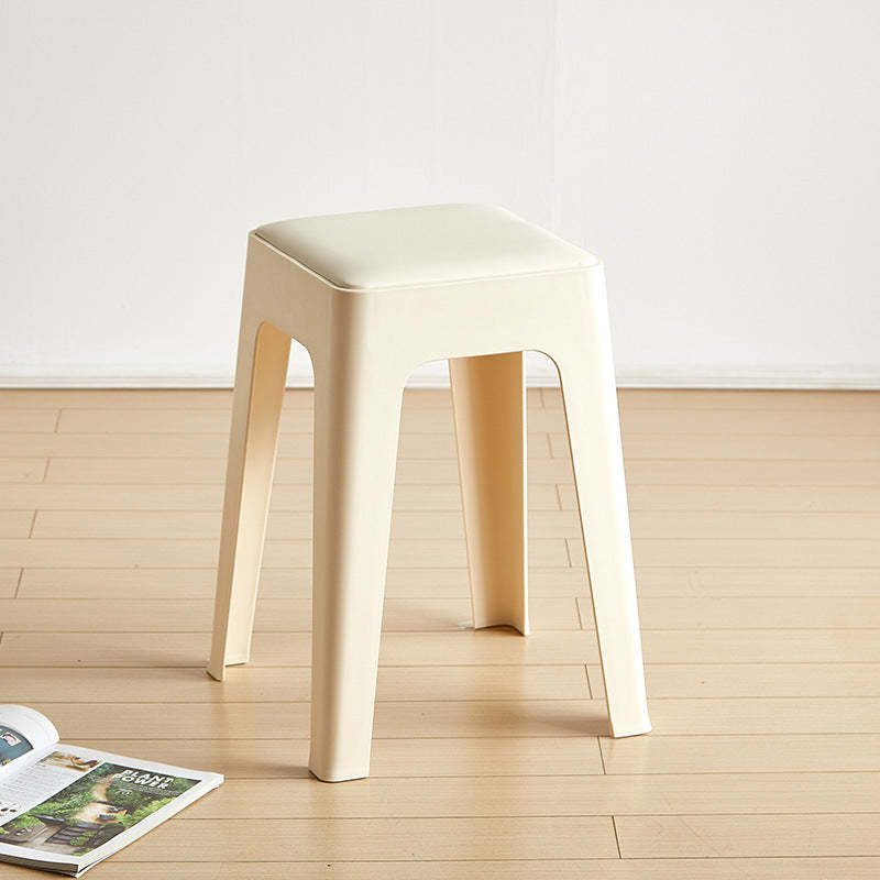 Nordic Plastic Stackable Backless Vanity Stool