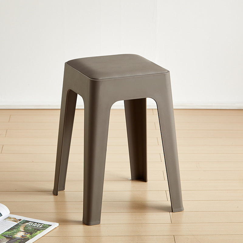 Nordic Plastic Stackable Backless Vanity Stool