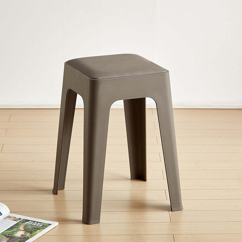 Nordic Plastic Stackable Backless Vanity Stool