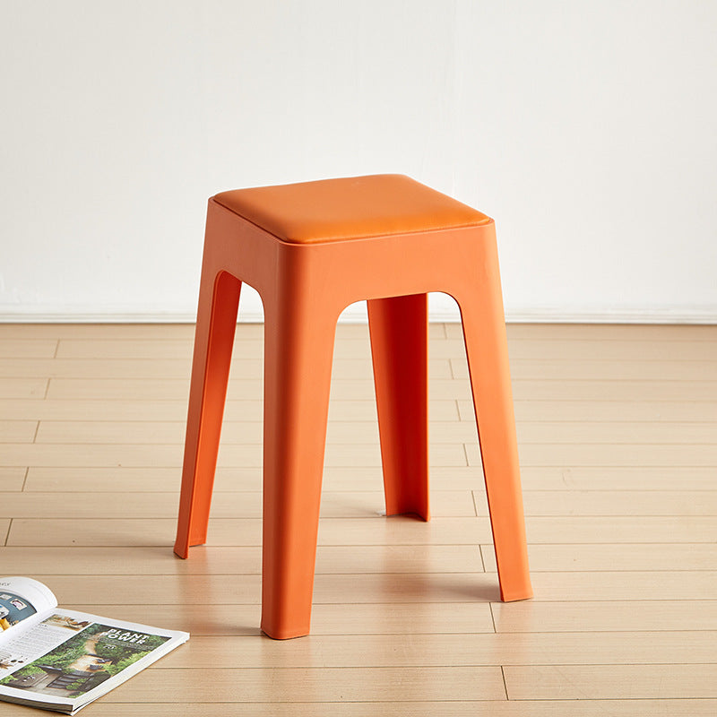 Nordic Plastic Stackable Backless Vanity Stool