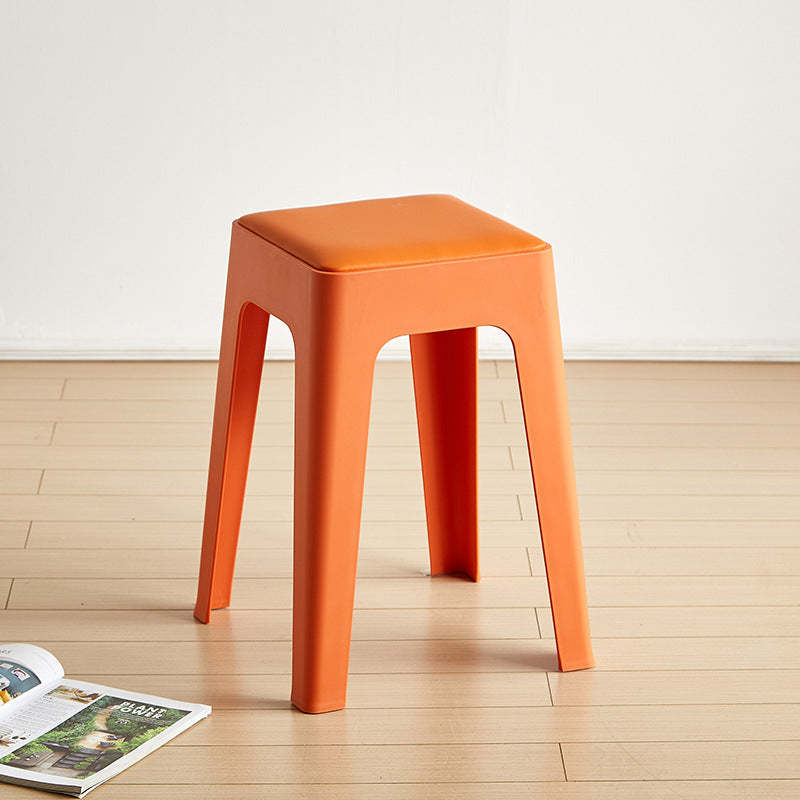 Nordic Plastic Stackable Backless Vanity Stool